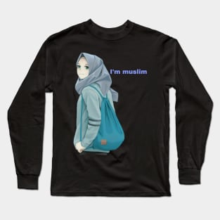 Muslim anime design Long Sleeve T-Shirt